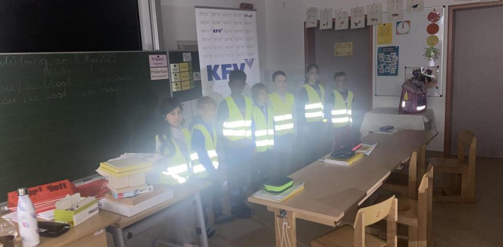 Reflektoren an der Kleidung